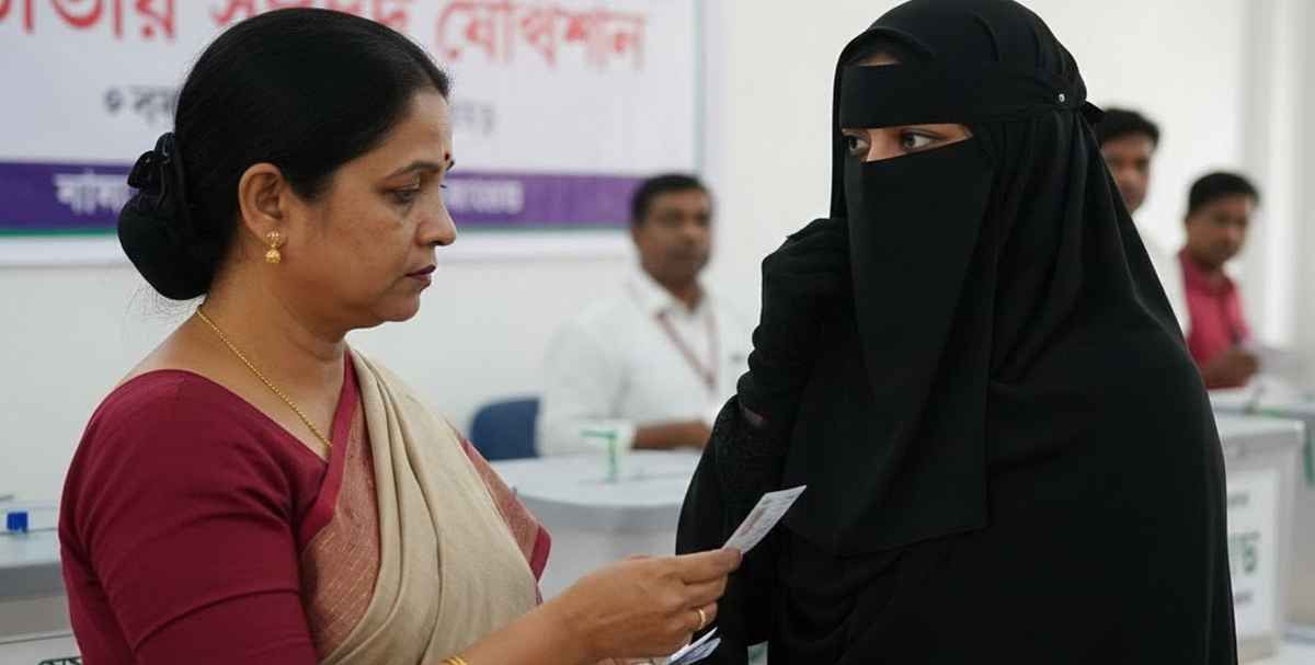 ভোটকেন্দ্রে মুখের নিকাব খুলতে হবে কিনা জেনে নিন