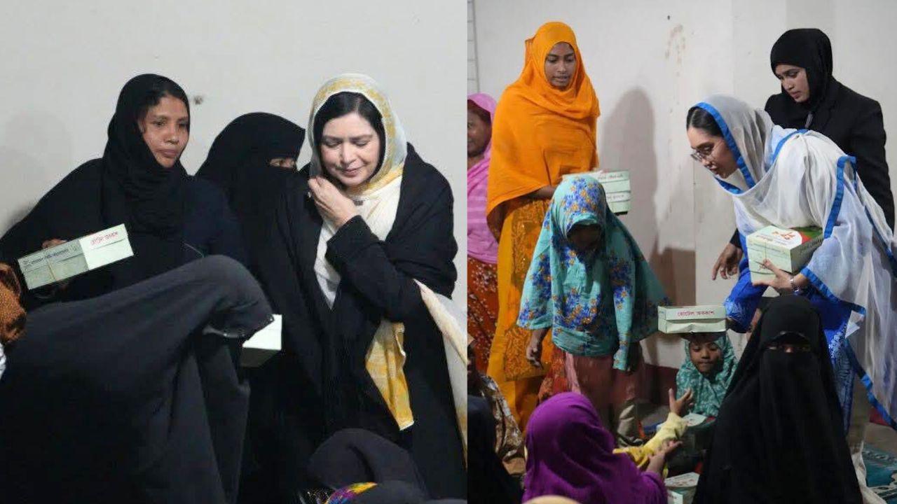 এতিমদের সঙ্গে ইফতার করলেন প্রধানমন্ত্রীর সহধর্মিণী ও কন্যা